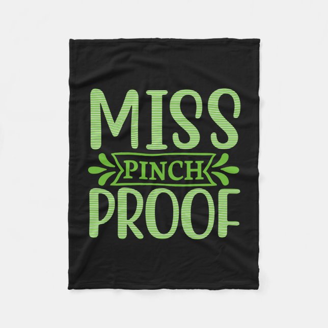 Irish Miss Pinch Proof Fleece Blanket (Front)