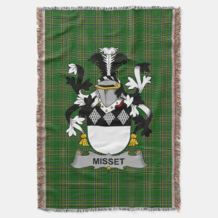 Irish Misset Coat of Arms Family Crest Ireland Throw Blanket