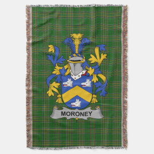  Irish Moroney or O_Moroney Coat of Arms Family Cr Throw Blanket