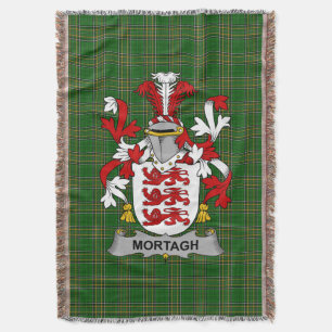 Irish Mortagh or O_Mortagh Coat of Arms Family Cr Throw Blanket