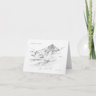 Irish Mountains Blank Greeting Card -Carrauntoohil