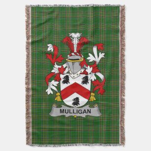 Irish Mulligan or O_Mulligan Coat of Arms Family Throw Blanket