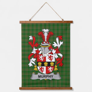 Irish Murphy (Wexford) Coat of Arms Family Crest Hanging Tapestry