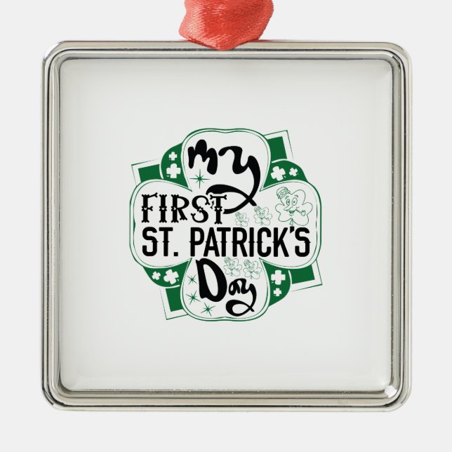 Irish My First ST Patrick S Day Metal Tree Decoration (Front)