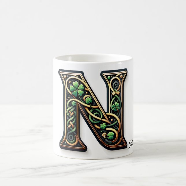 Irish N Monogram Coffee Mug (Center)