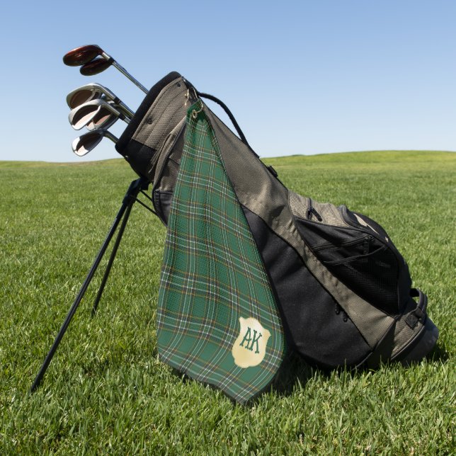 Irish National Original Irish Tartan  Golf Towel (Green)