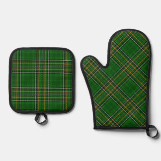 Irish National Tartan oven mitts Mitt & Pot Holder Set