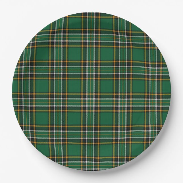 Irish National Tartan Paper Plate (Front)