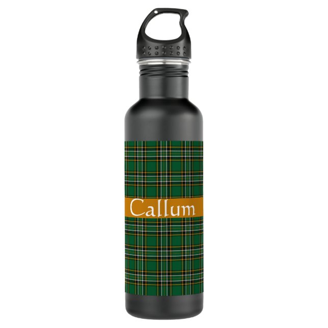 Irish National Tartan  Personalised  710 Ml Water Bottle (Front)