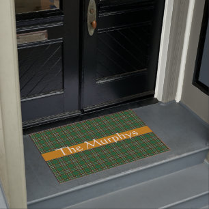 Irish National Tartan  Personalised Front Door Doormat