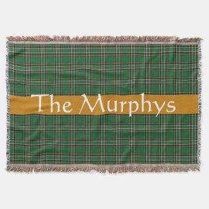 Irish National Tartan  Personalised  Throw Blanket