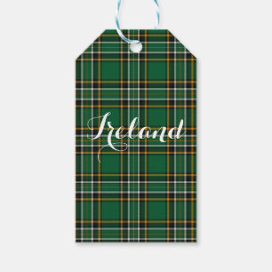Irish National Tartan Plaid Personalised Gift Tags