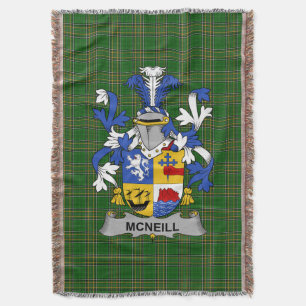  Irish Neill or O_Neill Coat of Arms Family Crest  Throw Blanket