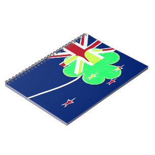 Irish New Zealand Flag Shamrock Clover St. Patrick Notebook
