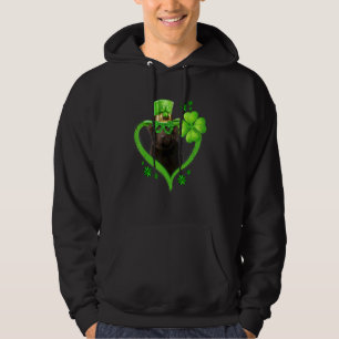 Irish Newfoundland Dog Love Shamrock St Patrick S  Hoodie
