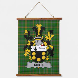 Irish Nixon Coat of Arms Family Crest Hanging Tapestry