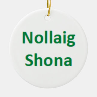 irish nollaig shona ceramic tree decoration