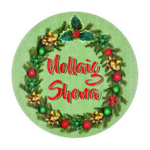 Irish Nollaig Shona Merry Christmas Cutting Board