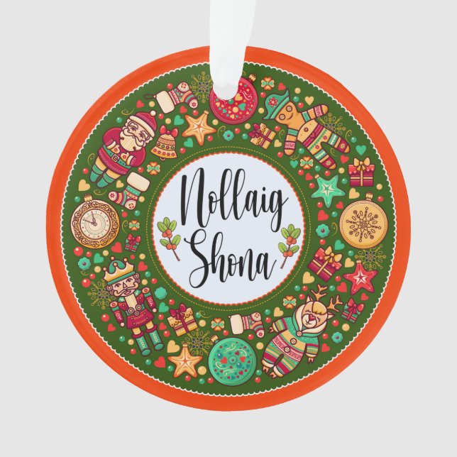 Irish Nollaig Shona Ornament (Front)