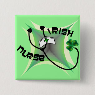 Irish Nurse Gifts 15 Cm Square Badge