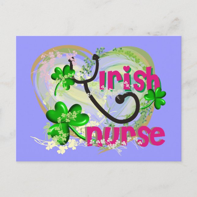 Irish Nurse T-Shirts and Gifts Postcard (Front)