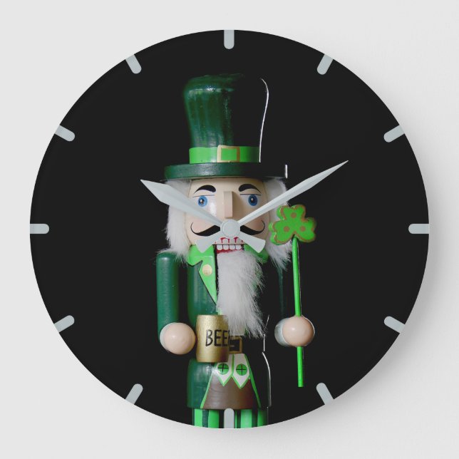 Irish Nutcracker Large Clock (Front)