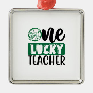 Irish One Lucky Teacher Metal Tree Decoration