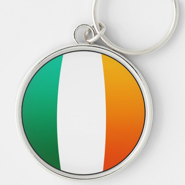 Irish Oval Flag Key Ring (Front)