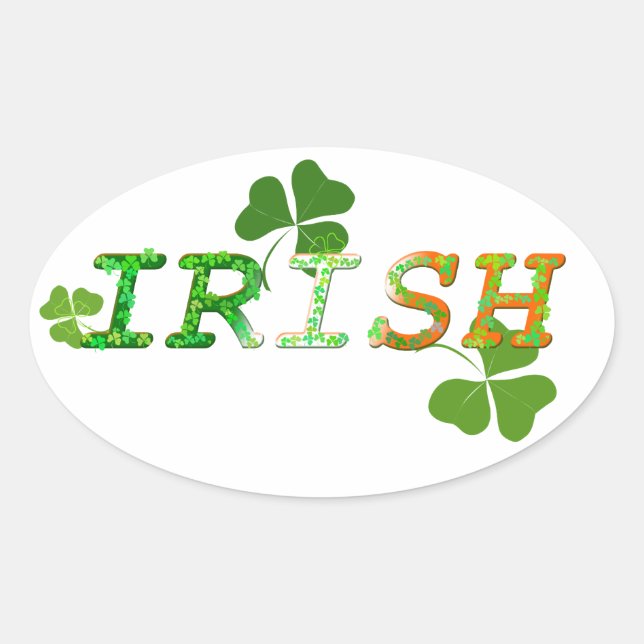 Irish Oval Sticker (Front)