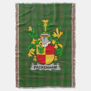 Irish Packenham Coat of Arms Family Crest Ireland Throw Blanket