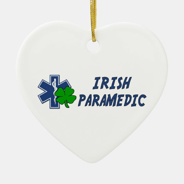 Irish Paramedic Ceramic Tree Decoration (Front)