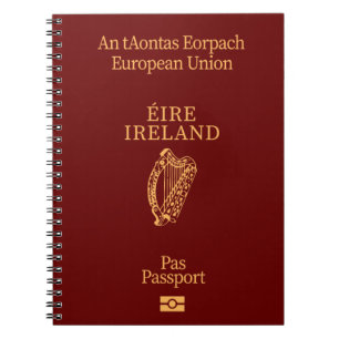 Irish passport cover notebook