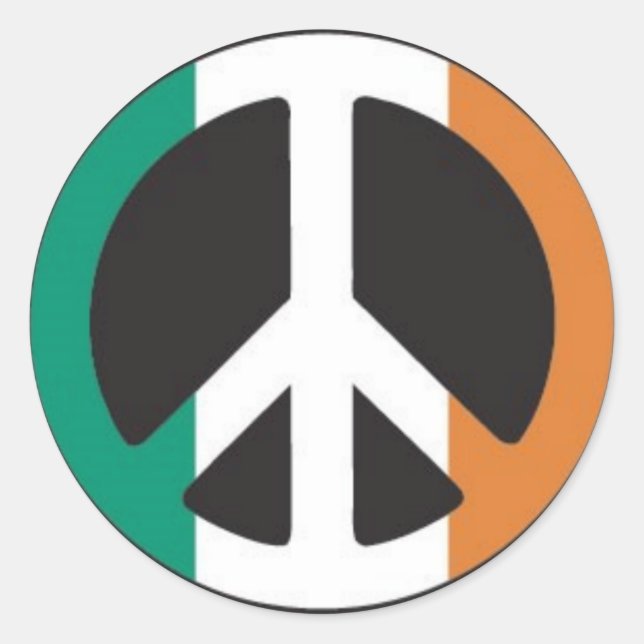 Irish Peace Classic Round Sticker (Front)
