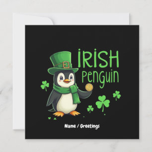 Irish Penguin A Lucky Blend of Fun, Humour, Charm Invitation