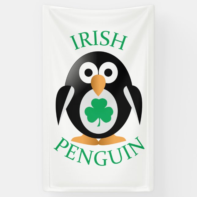 Irish penguin banner (Vertical)