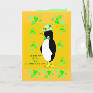Irish Penguin Card