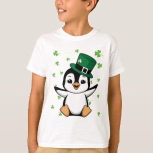 Irish Penguin Leprechaun Animal Cute Bird St Patri T-Shirt