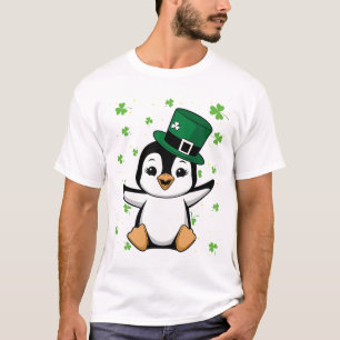 Irish Penguin Leprechaun Animal Cute Bird St Patri T-Shirt