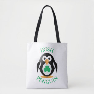 Irish penguin tote bag