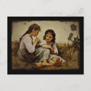 Irish Penny Whistle Girls Postcard