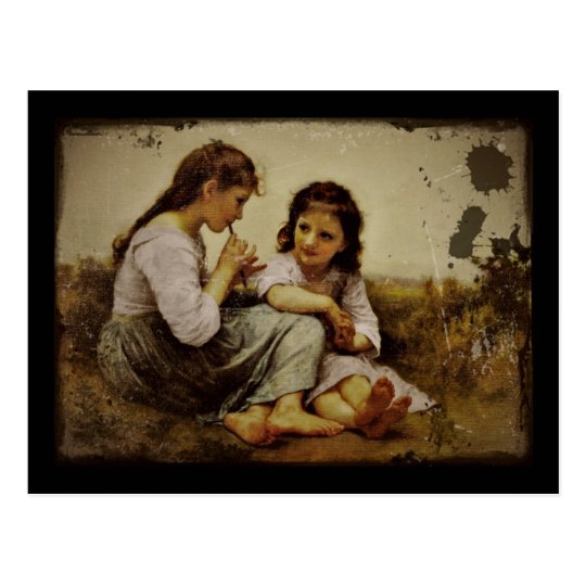 Irish Penny Whistle Girls Postcard