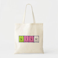 Irish periodic table patriotic tote bag