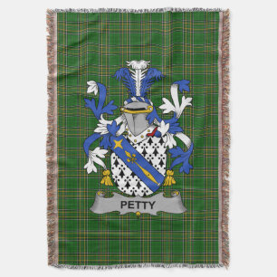 Irish Petty Coat of Arms Family Crest Ireland Throw Blanket