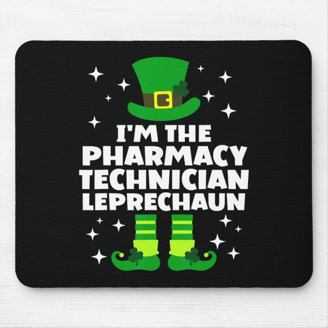 Irish Pharmacy Technician Leprechaun St Patricks D Mouse Mat (Front)