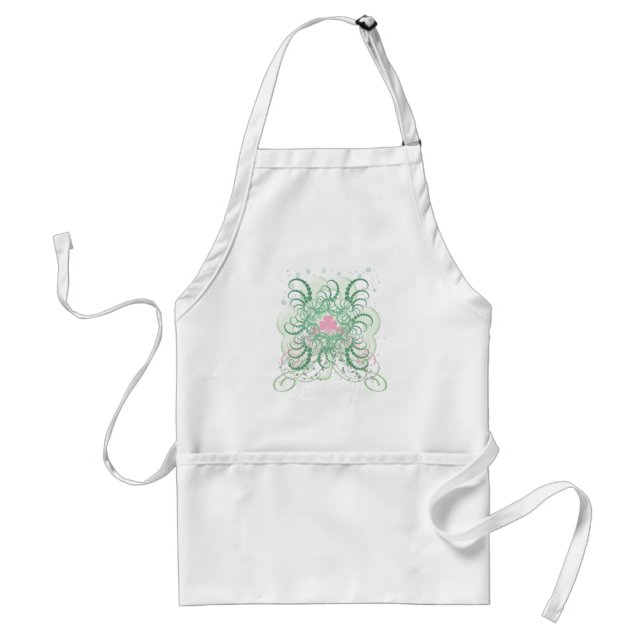 Irish Pink SHamrock Standard Apron (Front)