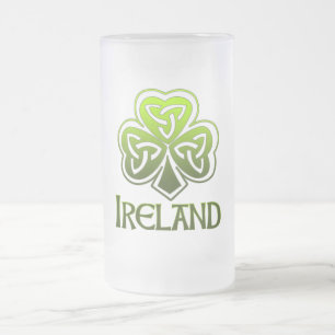 Irish Pint Frosted Glass Beer Mug