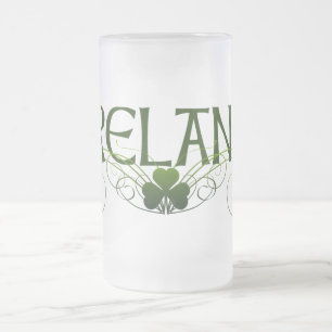 Irish Pint Frosted Glass Beer Mug