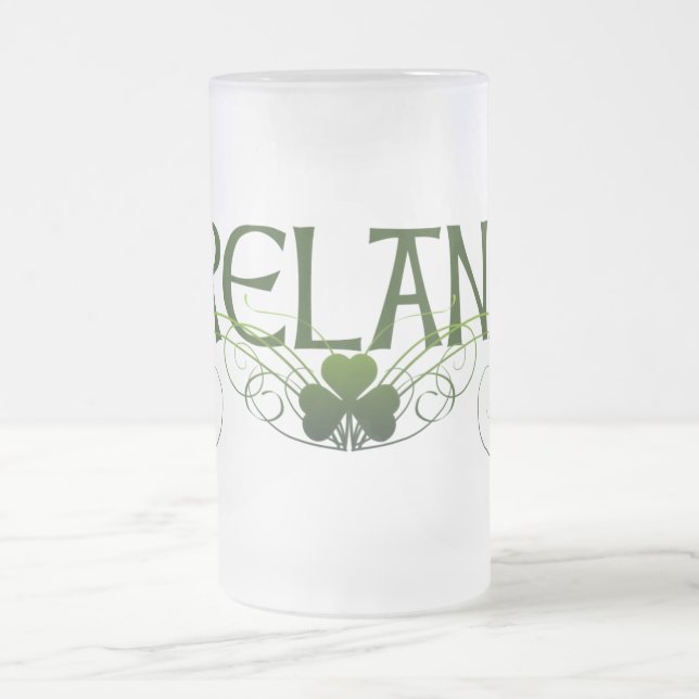 Irish Pint Frosted Glass Beer Mug (Center)