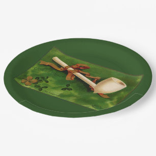 Irish Pipe St. Patrick's Day Paper Plate