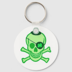 Irish Pirate Skull  Keychain